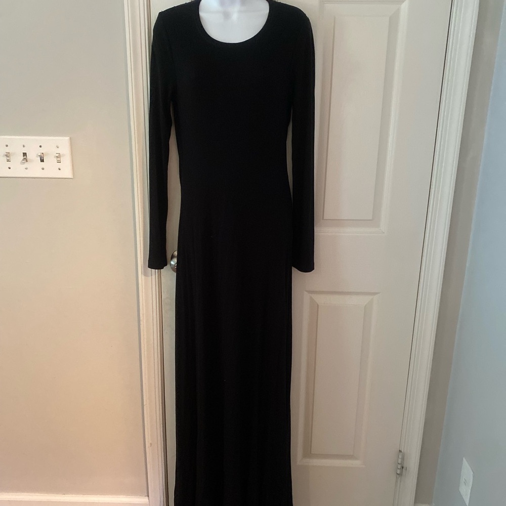BCBGeneration Black Long Sleeve Maxi Gown